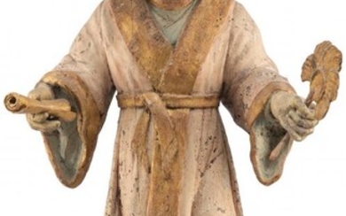 61036: A Venetian Carved and Polychrome Wood Figure of