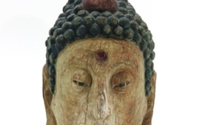A Carved Wood Buddha Sculpture