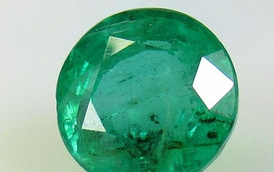 7.18 Ctw Natural Zambian Emerald Round Cut