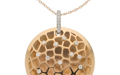 74036: Diamond, Gold Pendant-Necklace Stones: Full-cut