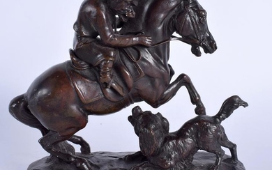 A 19TH CENTURY FRENCH BRONZE FIGURE OF A HORSE by Paul
