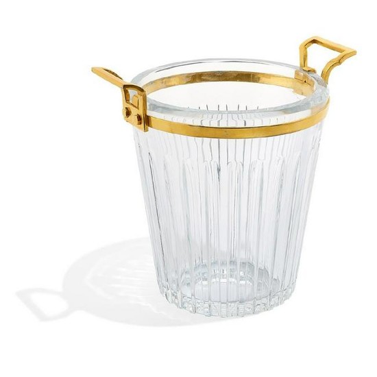 A Baccarat Crystal & Bronze Champagne Bucket