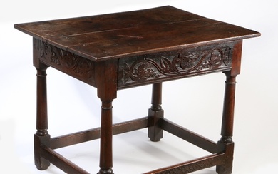 A Charles I oak centre table, Lancashire, circa 1640 The t...