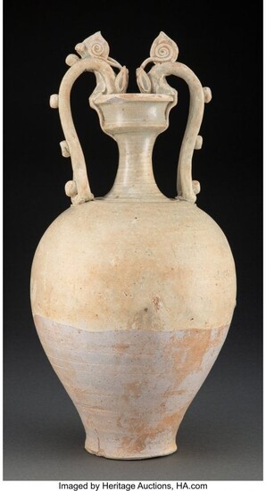 A Chinese Celadon Glazed Amphora, Tang Dynasty 1