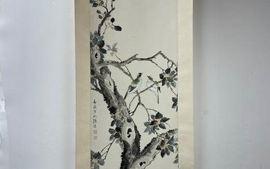 A Chinese Painting Fugui Baitou by Zhang Chunchu