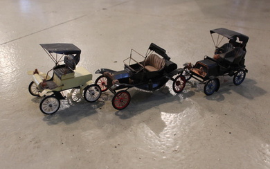 A Collection of Three Scratch-Built Veteran Car Models