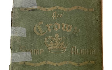 A Crown stamp album containing a small quantity of all...