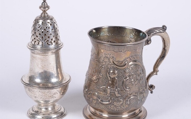 A George II silver baluster mug by James Wilks