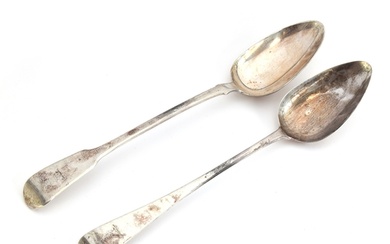 A George III Old English pattern silver basting spoon by Joh...