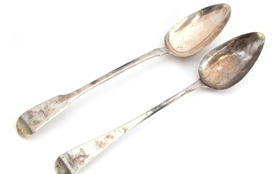 A George III Old English pattern silver basting spoon by Joh...