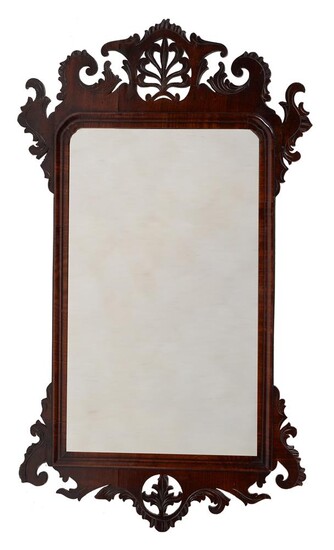 A George III mahogany wall mirror