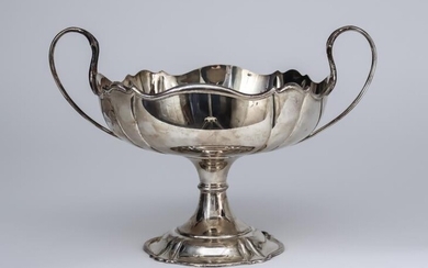 A George V Silver Circular Two-Handled Pedestal Bowl, by...