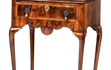 A Georgian Queen Anne Style Walnut Dressing Table