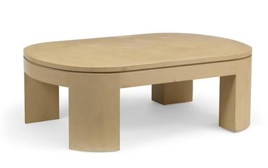 A Karl Springer Banker coffee table