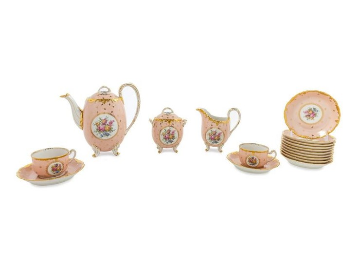 A Limoges Porcelain Tea Service