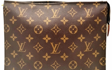 A Louis Vuitton Monogram Poche Toilette Pouch. Leather exter...
