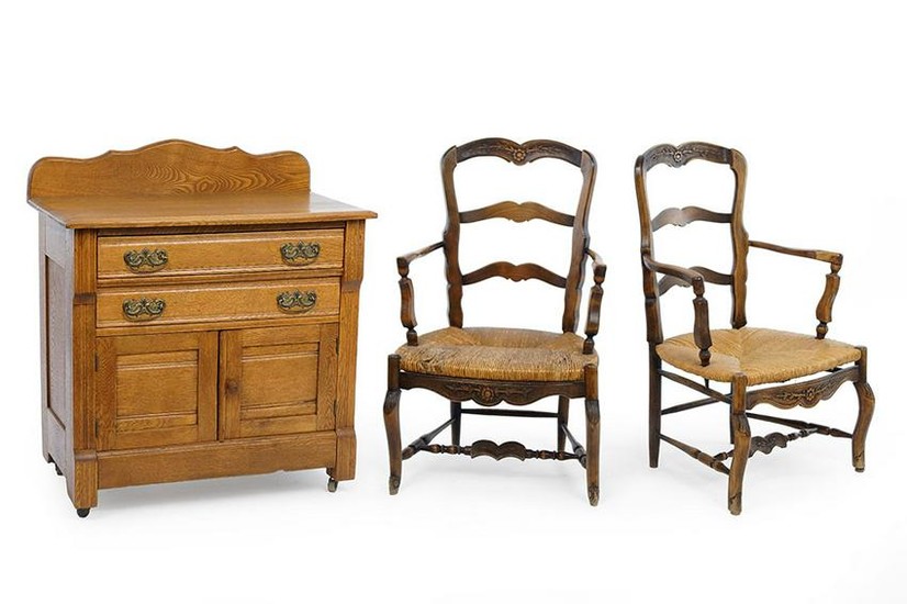 A Pair of French Provincial Chairs.