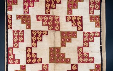 A Panel Fragment or Small Shirt with Step Triangles, North Coast, Peru, Late Horizon, 1350-1530 CE