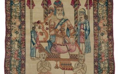 A Persian figural area carpet