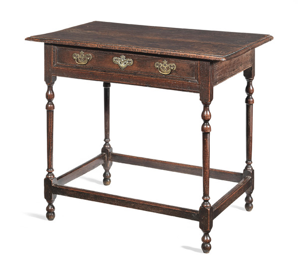 A Queen Anne joined oak side table, circa 1715