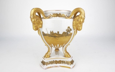 A Rosenthal porcelain urn, 20th century, moulded...