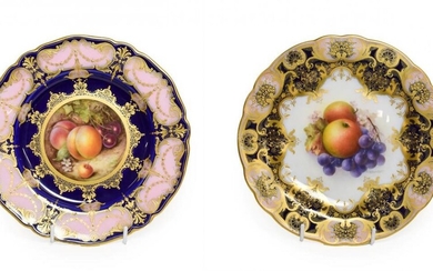 A Royal Worcester Porcelain Plate, by Richard Sebright, 1921, painted...