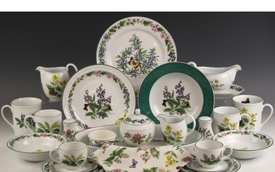 A Royal Worcester part dinner service in the 'Herbs' pattern...