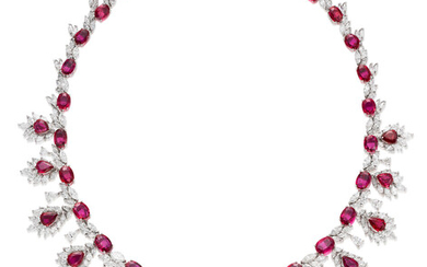 A Ruby and Diamond Necklace