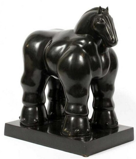 A SIGNED BOTERO BRONZE