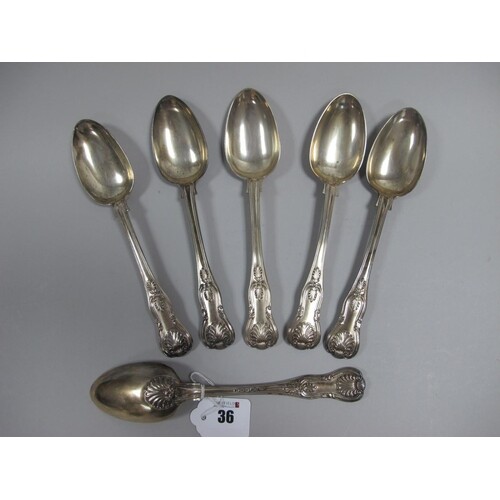 A Set of Six Hallmarked Silver Kings Pattern Table Spoons, E...