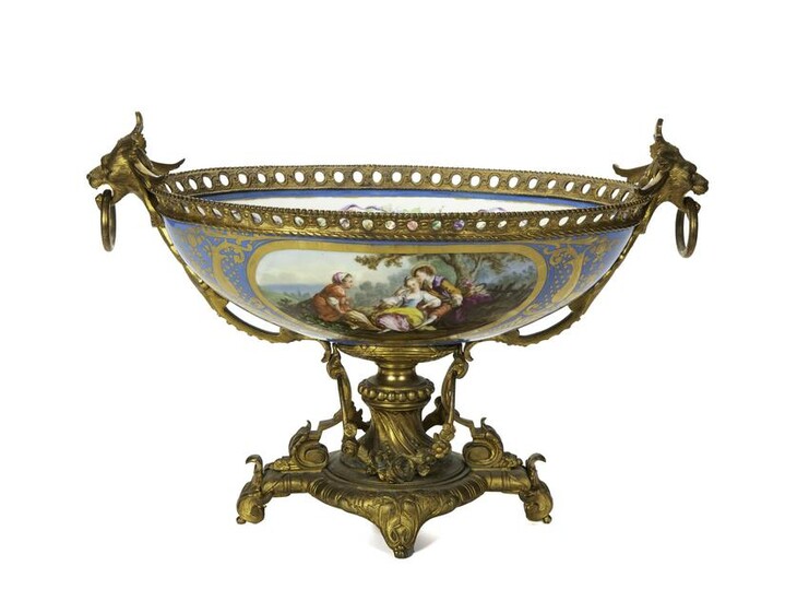 A Sevres-style porcelain compote