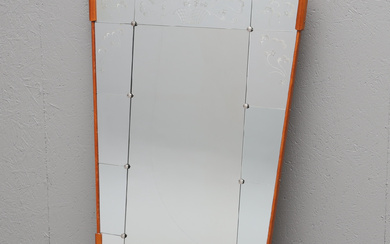 A Swedish modern wooden frame mirror, first half of the 20th century.