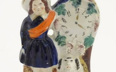 A Victorian Staffordshire pottery flatback model of a