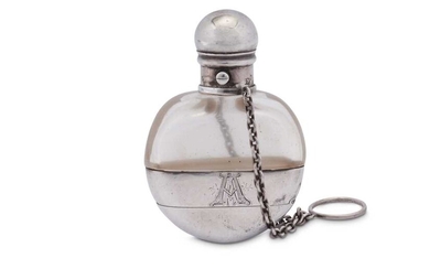 A Victorian sterling silver combination scent bottle vinaigrette, London 1876 by by George Brace (reg. Aug 1859)