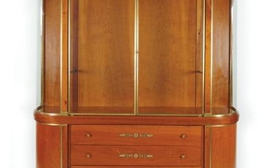 A cherry three cabinet
