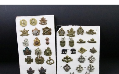 A collection of Canadian military collar badges to include W...