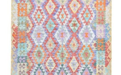 A contemporary hand-knotted pure wool kilim carpet