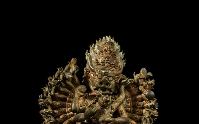 A copper alloy figure of Vajrabahirava, Qing dynasty, 18th century
