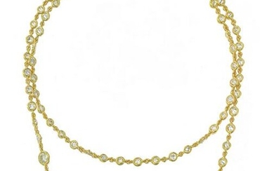 A diamond collet chain necklace