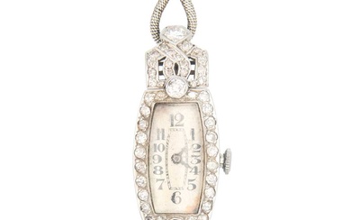A diamond set white gold cased lady's cocktail bracelet wristwatch.