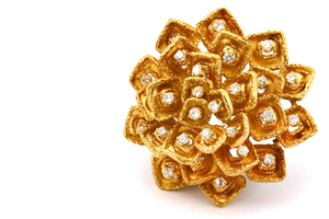 A gold and diamond brooch, by Ben Rosenfeld,...