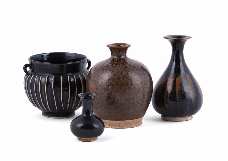 A group of Chinese black glazed wares