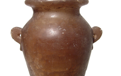 A handsome Egyptian alabaster jar, Ptolemaic