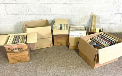 A large assortment of 20th century vinyl records, in five boxes, including Opera, Classical and