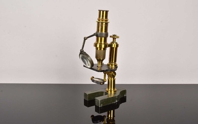 A late 19th Century Compound Monocular Microscope