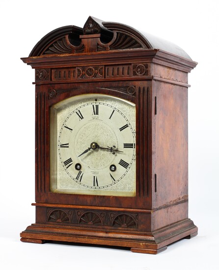 A late 19th century mahogany cased bracket clock by Dent of London