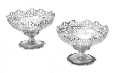 A pair of silver sundae dishes by Viner's Ltd.