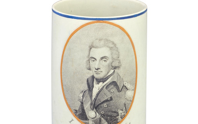 A pearlware frog mug, circa 1805
