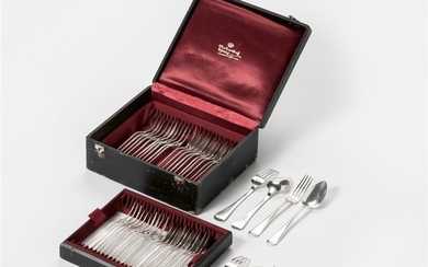 A set of twelve Dutch silver table spoons...