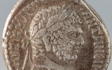 A silver Tetradrachm of Caracalla – Struck in Heliopolis...